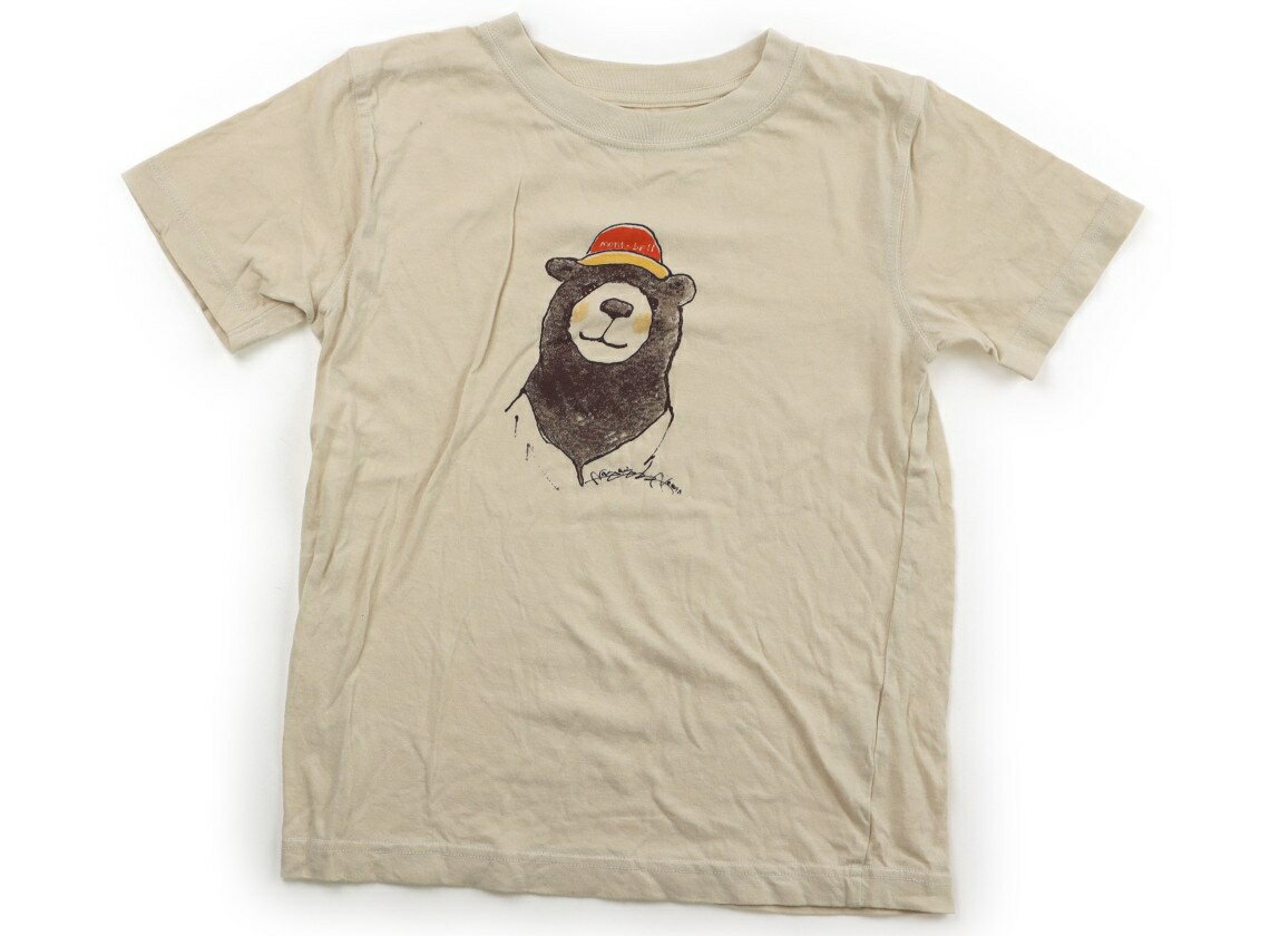 モンベル mont-bell Tシャツ カットソー 130 男の子 ベージュ クマ 子供服 ベビー服 キッズ アウトレット ユーズド 【中古】キッズ ベビー マタニティ