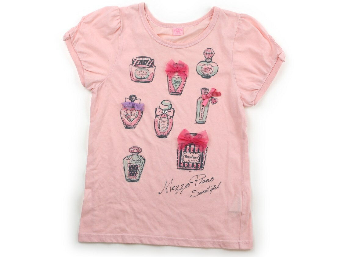 メゾピアノ mezzo piano Tシャツ・カットソー 150 女の子 ピンク、香水 子供服 ベビー服 キッズ アウトレット ユーズド 【中古】キッズ・ベビー・マタニティ
