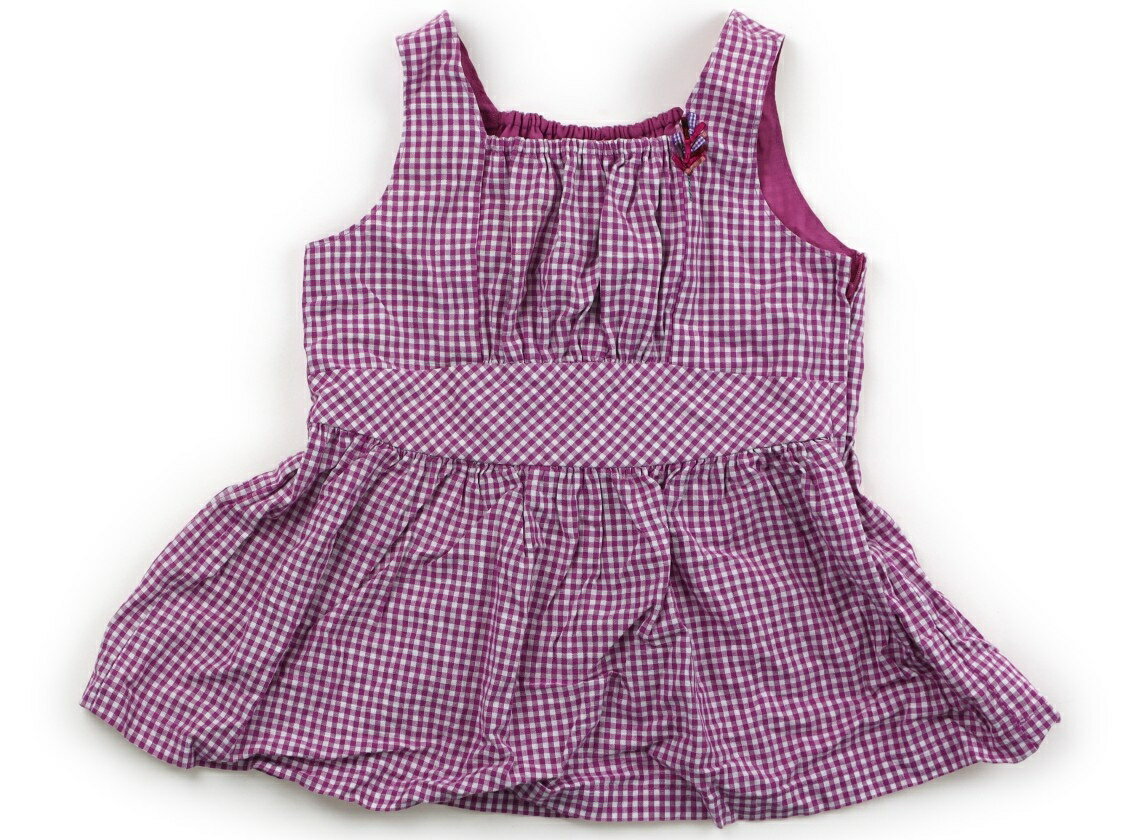 ファミリア familiar シャツ・ブラウス 140 女の子 紫チェック 子供服 ベビー服 キッズ アウトレット ユーズド 【中古】キッズ・ベビー・マタニティ