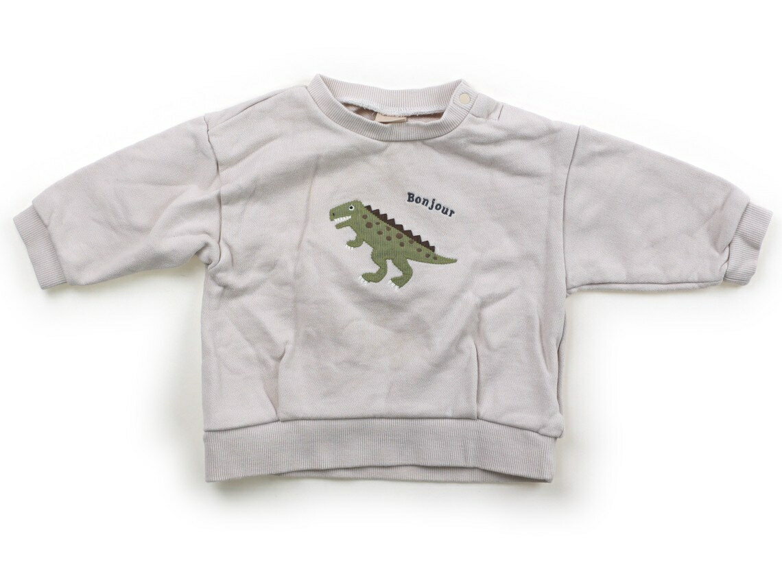Rakuten - プティマイン petit main トレーナー・プルオーバー 80 男の子 ベージュ・恐竜アップリケ 子供服 ベビー服 キッズ アウトレット ユーズド 【中古】キッズ・ベビー・マタニティ