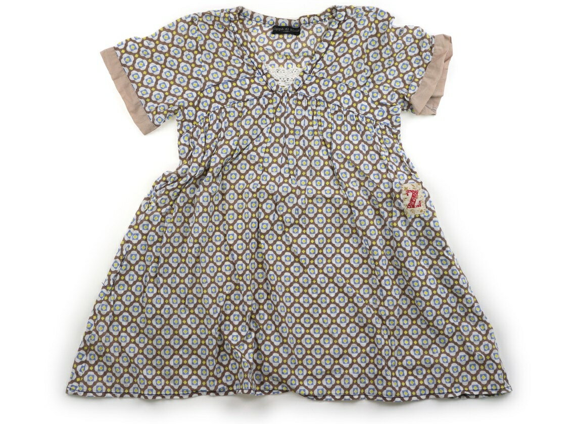 Dresses - ズッパディズッカ Zuppa di Zucca ワンピース 120 女の子 ブラウン、白・青・黄色の総柄 子供服 ベビー服 キッズ アウトレット ユーズド 【中古】キッズ・ベビー・マタニティ