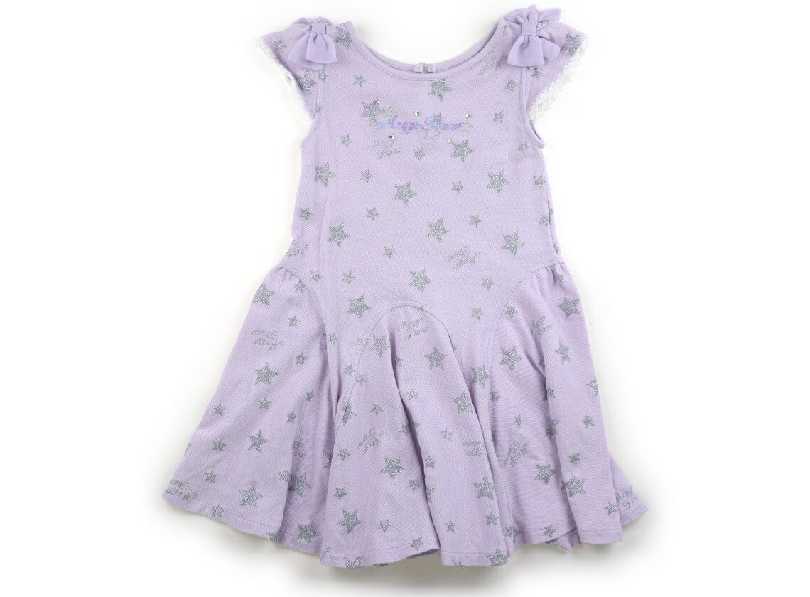 メゾピアノ mezzo piano ワンピース 120 女の子 ライラック、星、シルバーラメ 子供服 ベビー服 キッズ アウトレット ユーズド 【中古】キッズ・ベビー・マタニティ