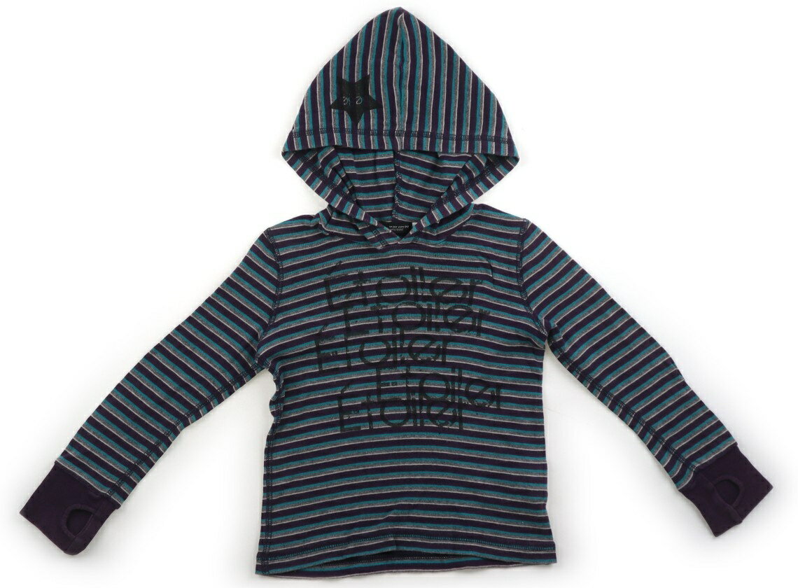 べべ BeBe パーカー 90 男の子 パープル、ブルー、ボーダー 子供服 ベビー服 キッズ アウトレット ユーズド 【中古】キッズ・ベビー・マタニティ