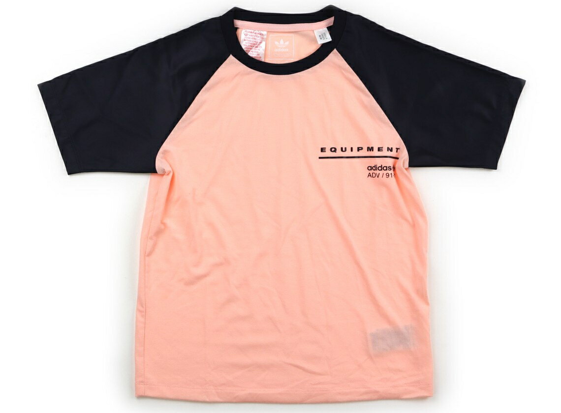 アディダス Adidas Tシャツ・カットソー 130 女の子 ピンク　ネイビー 子供服 ベビー服 キッズ アウトレット ユーズド 【中古】キッズ・ベビー・マタニティ