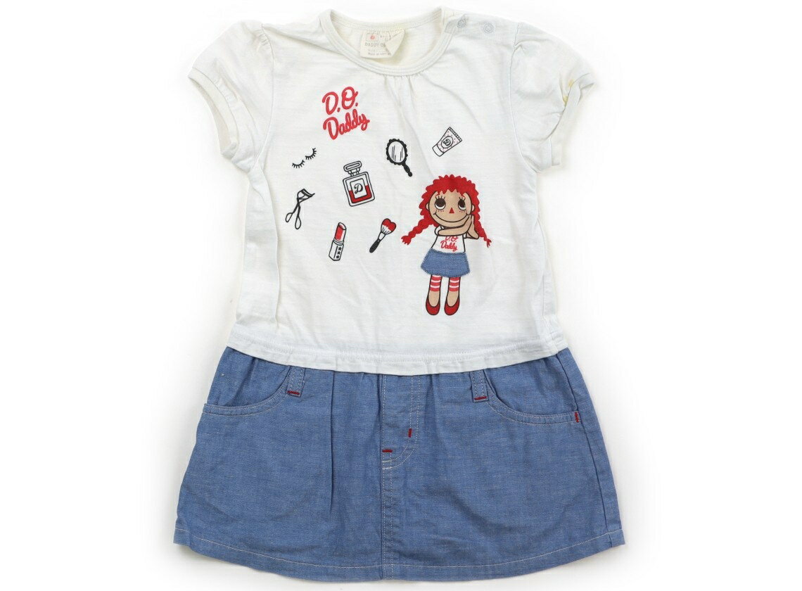 Rakuten - ダディーオーダディー Daddy Oh Daddy ワンピース 95 女の子 白地　キャラクター柄　ブルー 子供服 ベビー服 キッズ アウトレット ユーズド 【中古】キッズ・ベビー・マタニティ