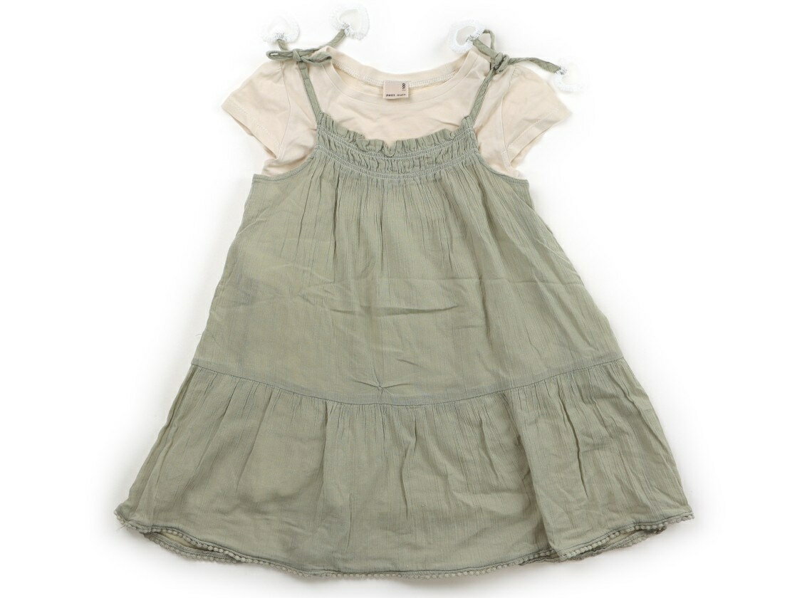 Rakuten - プティマイン petit main ワンピース 100 女の子 アイボリー、ピスタチオグリーン 子供服 ベビー服 キッズ アウトレット ユーズド 【中古】キッズ・ベビー・マタニティ