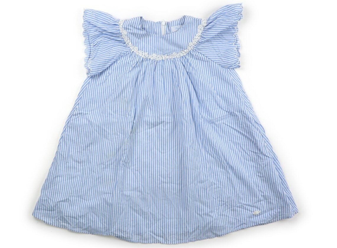 Rakuten - タルティーヌエショコラ Tartine et Chocolat ワンピース 120 女の子 水色、白 子供服 ベビー服 キッズ アウトレット ユーズド 【中古】キッズ・ベビー・マタニティ