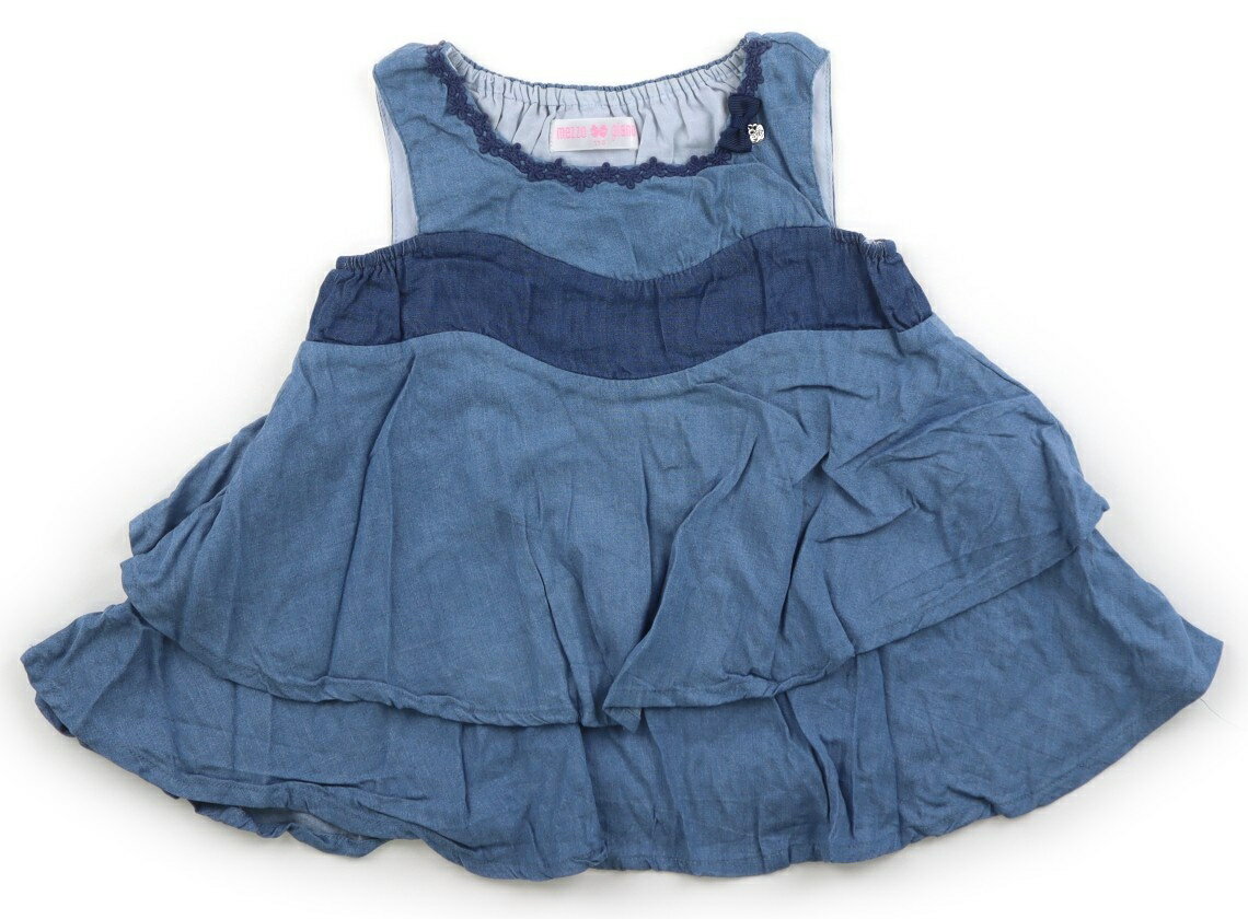 メゾピアノ mezzo piano チュニック 110 女の子 ブルー系・レース 子供服 ベビー服 キッズ アウトレット ユーズド 【中古】キッズ・ベビー・マタニティ