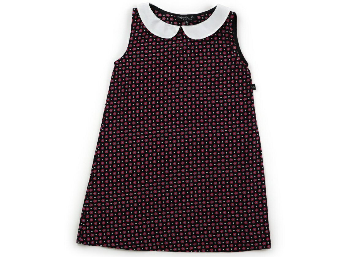 Rakuten - アニエスベー agnes.b ワンピース 110 女の子 黒、ピンク、ドット、花柄 子供服 ベビー服 キッズ アウトレット ユーズド 【中古】キッズ・ベビー・マタニティ