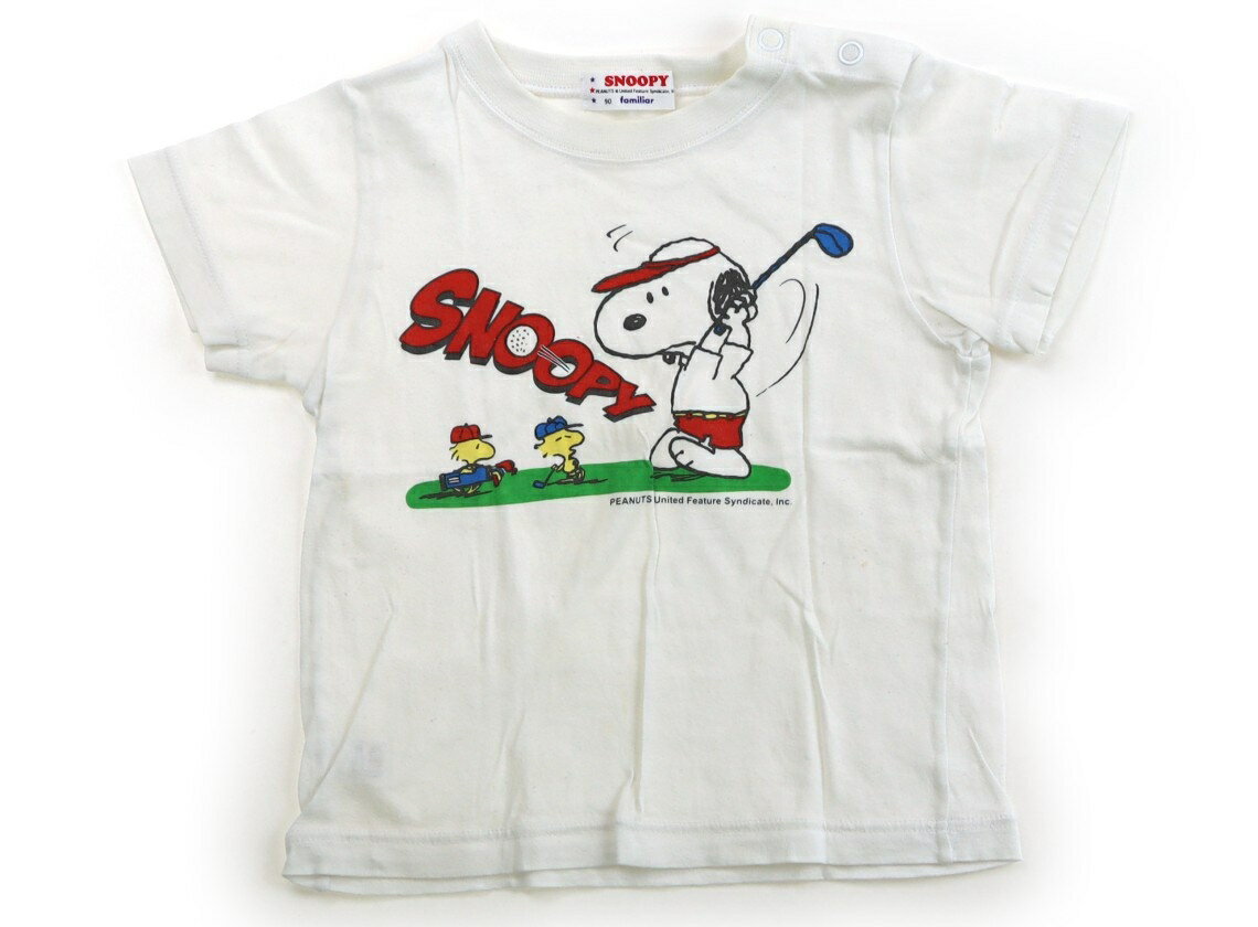 ファミリア familiar Tシャツ・カットソー 90 男の子 白、スヌーピー、ゴルフ 子供服 ベビー服 キッズ アウトレット ユーズド 【中古】キッズ・ベビー・マタニティ