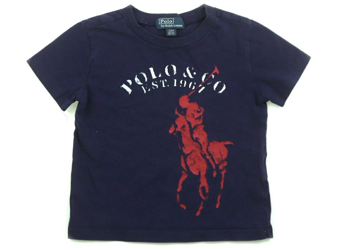 ポロラルフローレン POLO RALPH LAUREN Tシャツ・カットソー 90 男の子 ネイビー・ホワイト 子供服 ベビー服 キッズ アウトレット ユーズド 【中古】キッズ・ベビー・マタニティ