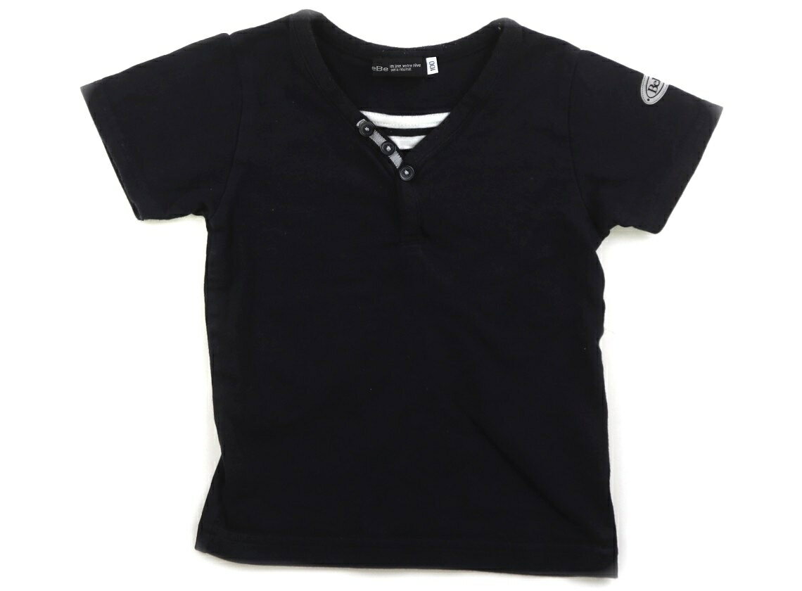 べべ BeBe Tシャツ・カットソー 100 男の子 ブラック・ホワイトボーダー 子供服 ベビー服 キッズ アウトレット ユーズド 【中古】キッズ・ベビー・マタニティ