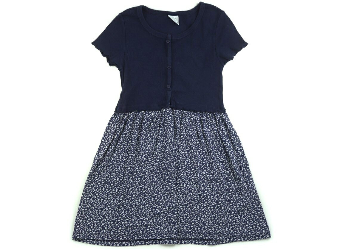 Rakuten - ザラ ZARA ワンピース 140 女の子 ネイビー・ホワイト花柄 子供服 ベビー服 キッズ アウトレット ユーズド 【中古】キッズ・ベビー・マタニティ