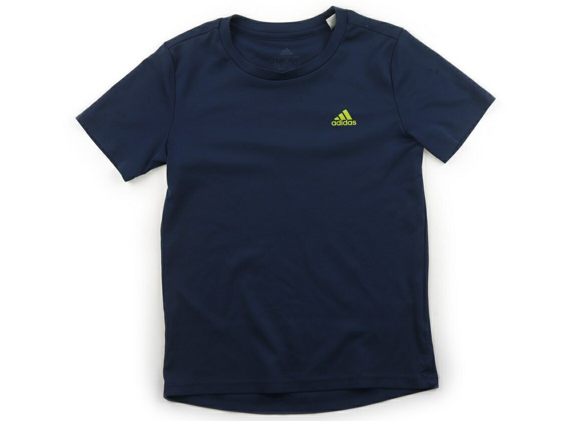 アディダス Adidas スポーツウェア・ダンスウェア 140 男の子 紺・黄緑ロゴ 子供服 ベビー服 キッズ アウトレット ユーズド 【中古】キッズ・ベビー・マタニティ