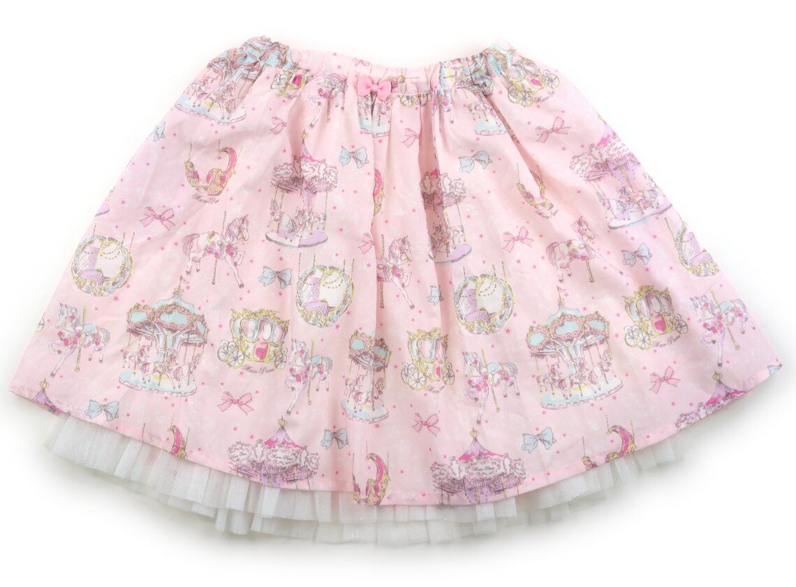 メゾピアノ mezzo piano スカート 140 女の子 ピンク・メリーゴーランド柄 子供服 ベビー服 キッズ アウトレット ユーズド 【中古】キッズ・ベビー・マタニティ