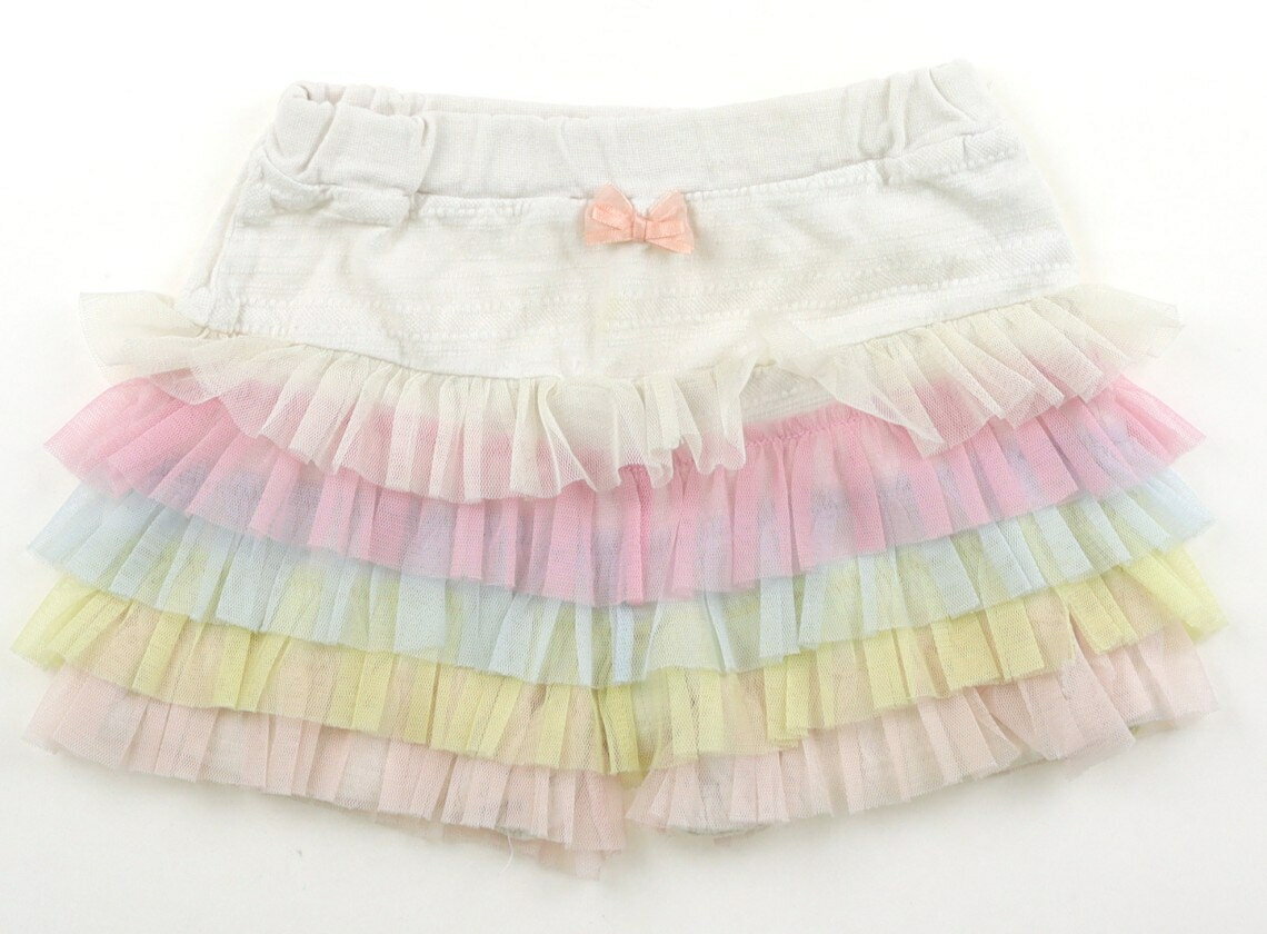 Long-Trousers, Trousers - キッズズー Kids Zoo ショートパンツ 70 女の子 白、パステルピンク、イエロー、ブルー 子供服 ベビー服 キッズ アウトレット ユーズド 【中古】キッズ・ベビー・マタニティ