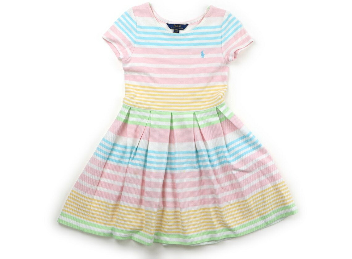 ポロラルフローレン POLO RALPH LAUREN ワンピース 140 女の子 パステルマルチボーダー 子供服 ベビー服 キッズ アウトレット ユーズド 【中古】キッズ・ベビー・マタニティ