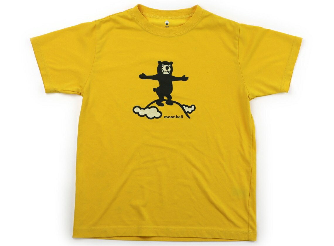 モンベル mont-bell Tシャツ カットソー 160 男の子 イエロー クマ 子供服 ベビー服 キッズ アウトレット ユーズド 【中古】キッズ ベビー マタニティ