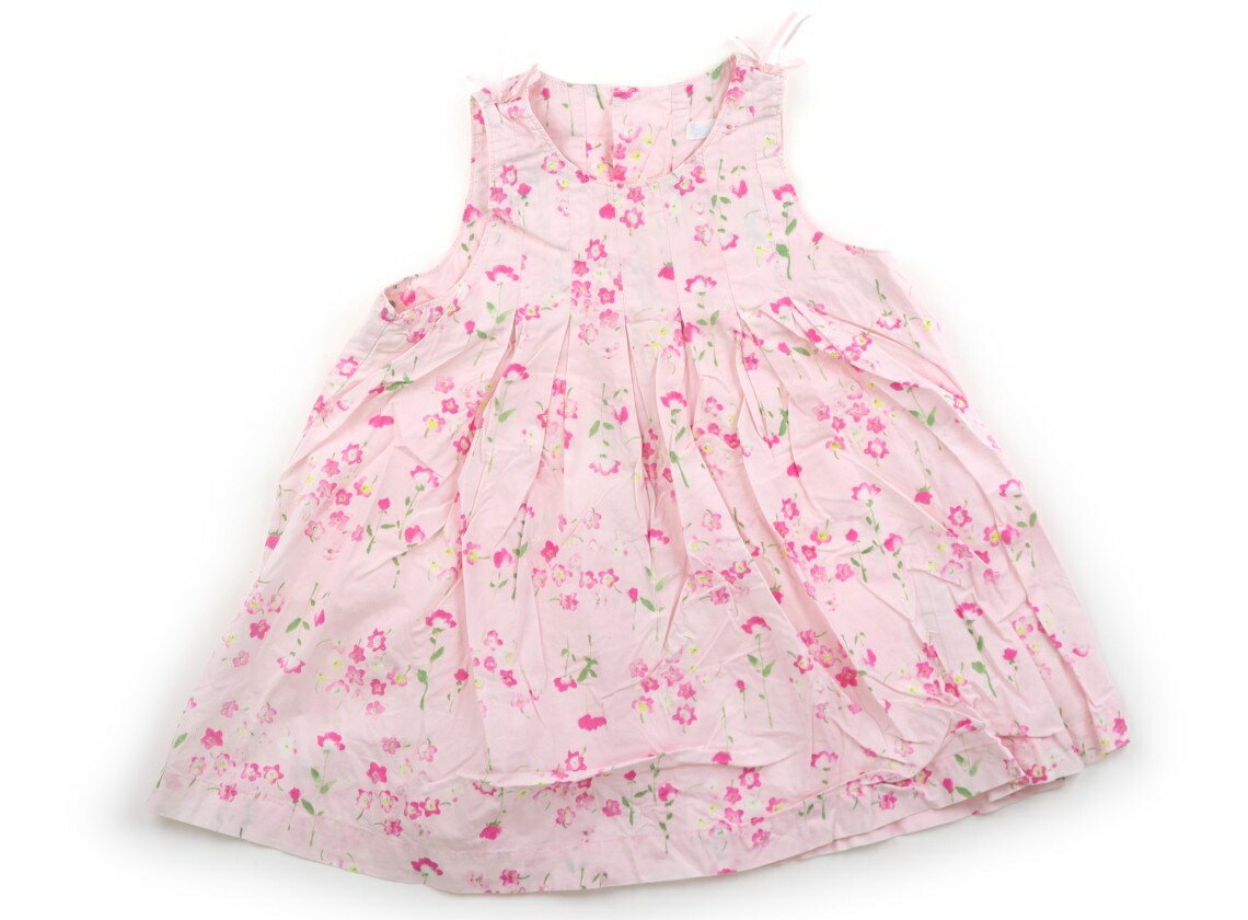 べべ BeBe ジャンパースカート 90 女の子 ピンク・花柄 子供服 ベビー服 キッズ アウトレット ユーズド 【中古】キッズ・ベビー・マタニティ