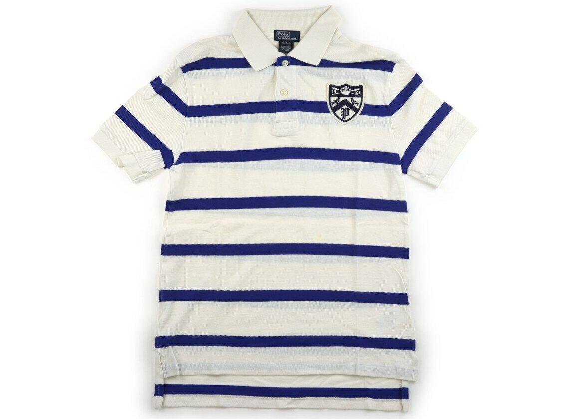 其它 - ポロラルフローレン POLO RALPH LAUREN ポロシャツ 140 男の子 オフ・ブルーボーダー 子供服 ベビー服 キッズ アウトレット ユーズド 【中古】キッズ・ベビー・マタニティ