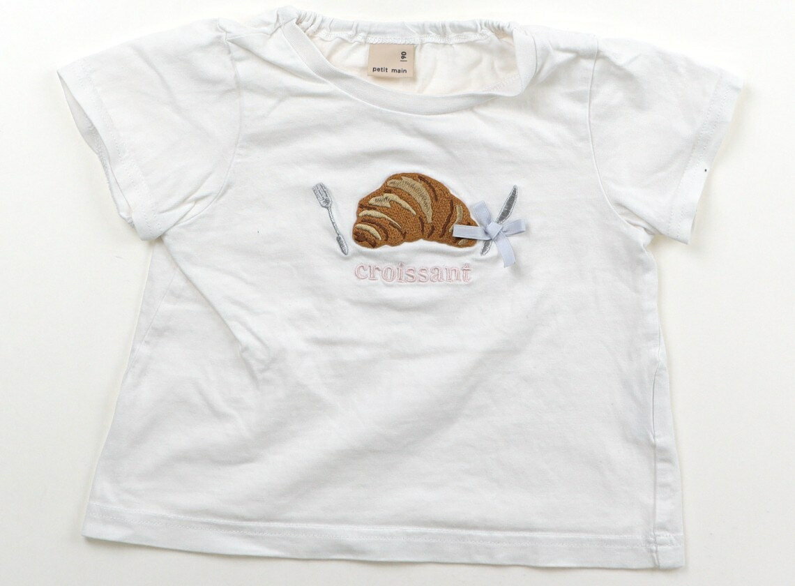Rakuten - プティマイン petit main Tシャツ・カットソー 90 女の子 白 子供服 ベビー服 キッズ アウトレット ユーズド 【中古】キッズ・ベビー・マタニティ