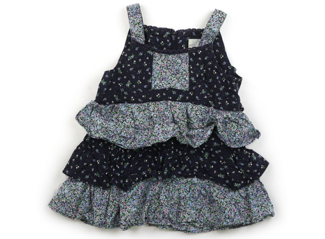 組曲 Kumikyoku ワンピース 110 女の子 紺・花柄 子供服 ベビー服 キッズ アウトレット ユーズド 【中古】キッズ・ベビー・マタニティ