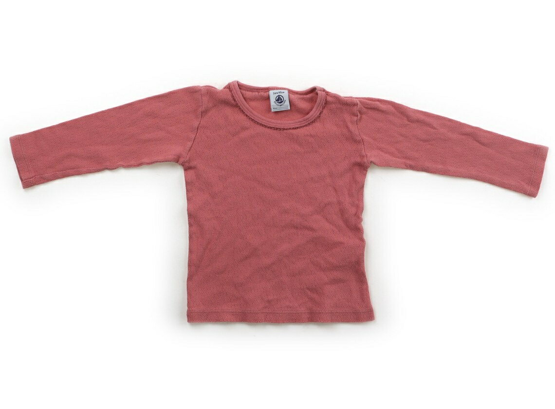 プチバトー PETIT BATEAU Tシャツ・カットソー 95 女の子 くすみピンク 子供服 ベビー服 キッズ アウトレット ユーズド 【中古】キッズ・ベビー・マタニティ