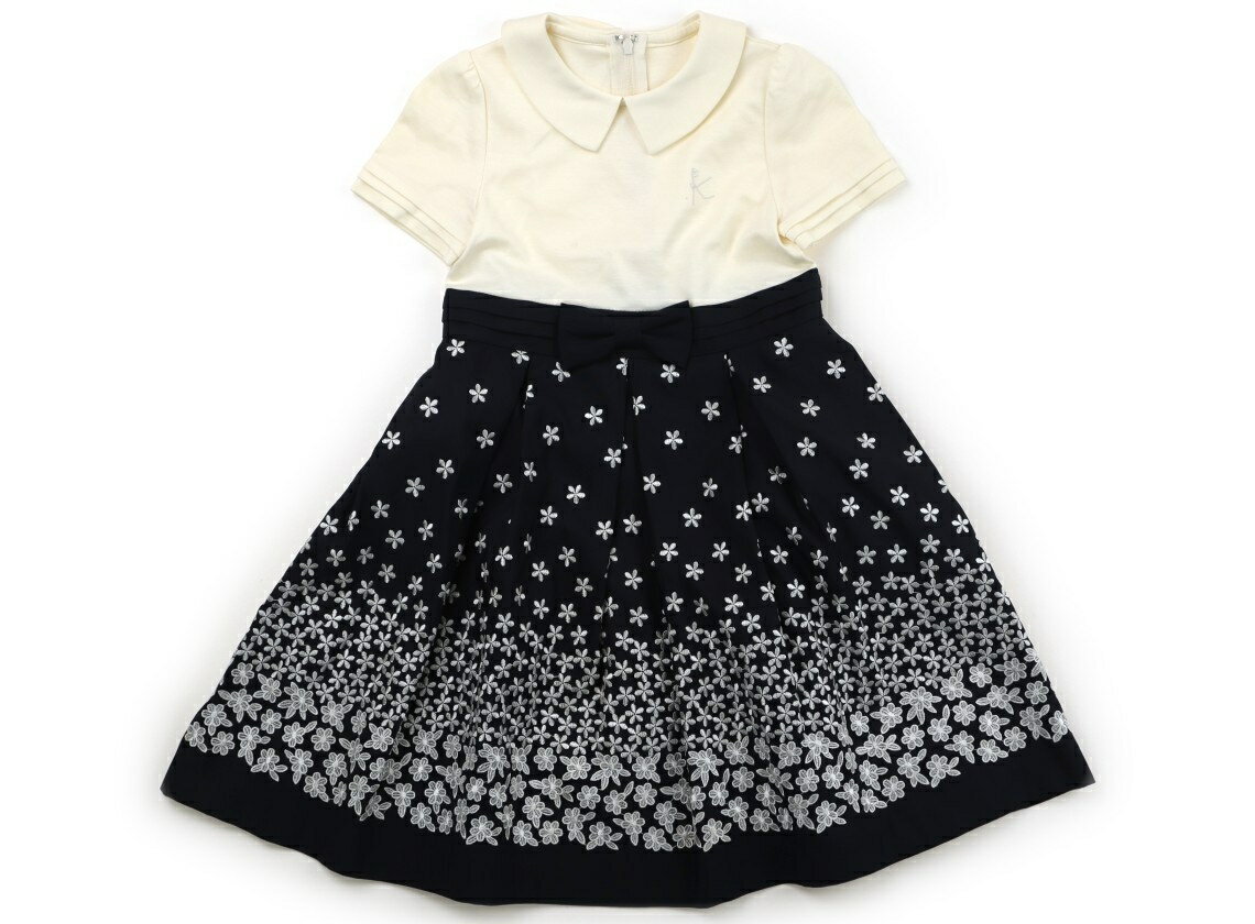 組曲 Kumikyoku ワンピース 110 女の子 クリーム、ダークネイビー、白 子供服 ベビー服 キッズ アウトレット ユーズド 【中古】キッズ・ベビー・マタニティ