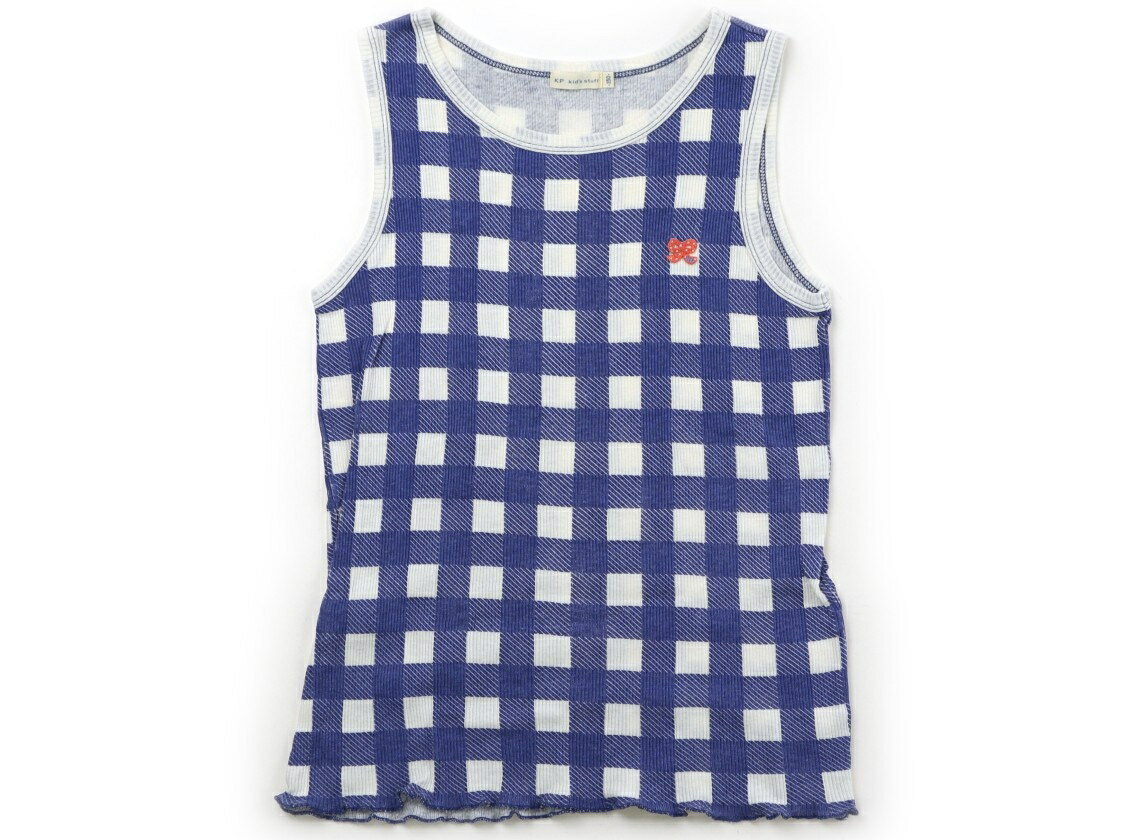 ニットプランナー（KP） Knit Planner(KP) タンクトップ・キャミソール 150 女の子 ブルー・オフチェック 子供服 ベビー服 キッズ アウトレット ユーズド 【中古】キッズ・ベビー・マタニティ