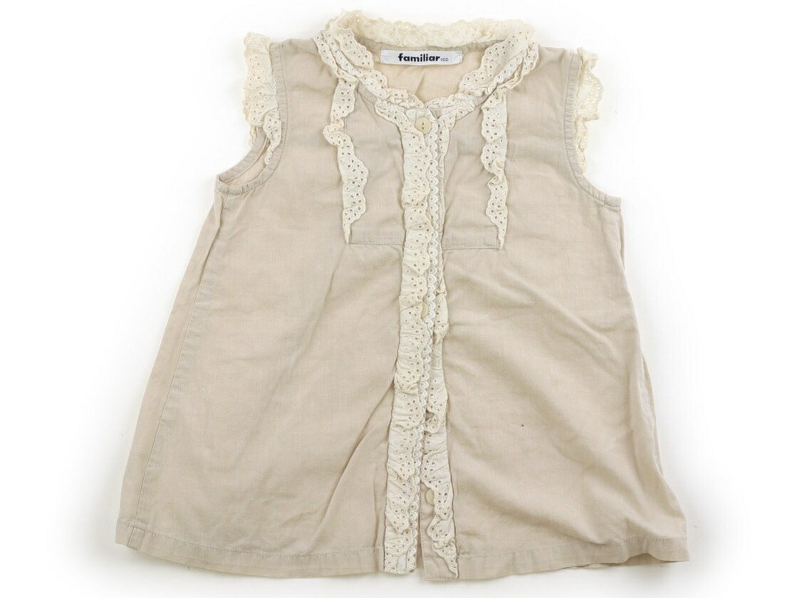 ファミリア familiar チュニック 100 女の子 ベージュ・生成りレース 子供服 ベビー服 キッズ アウトレット ユーズド 【中古】キッズ・ベビー・マタニティ