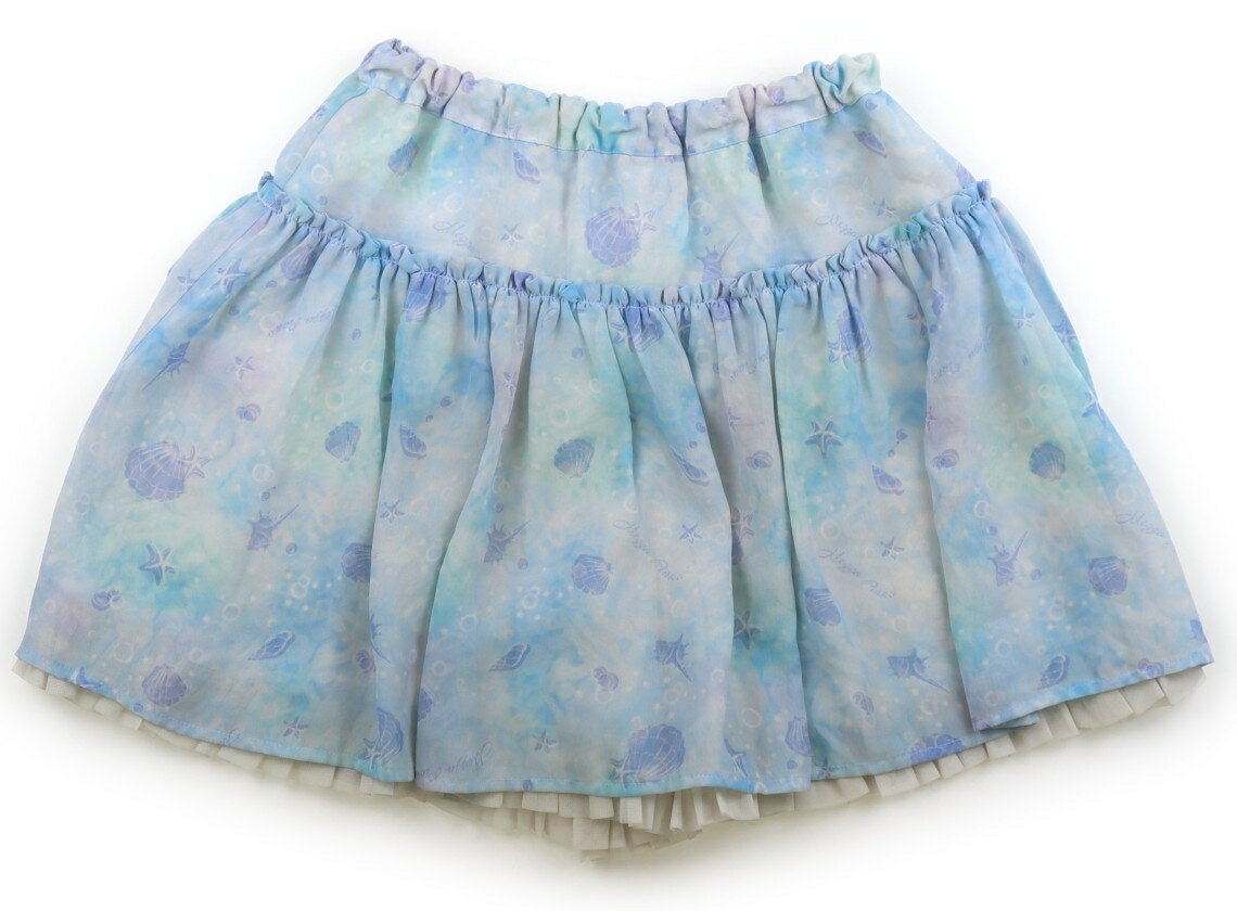 メゾピアノ mezzo piano スカート 140 女の子 サックス・貝殻柄 子供服 ベビー服 キッズ アウトレット ユーズド 【中古】キッズ・ベビー・マタニティ