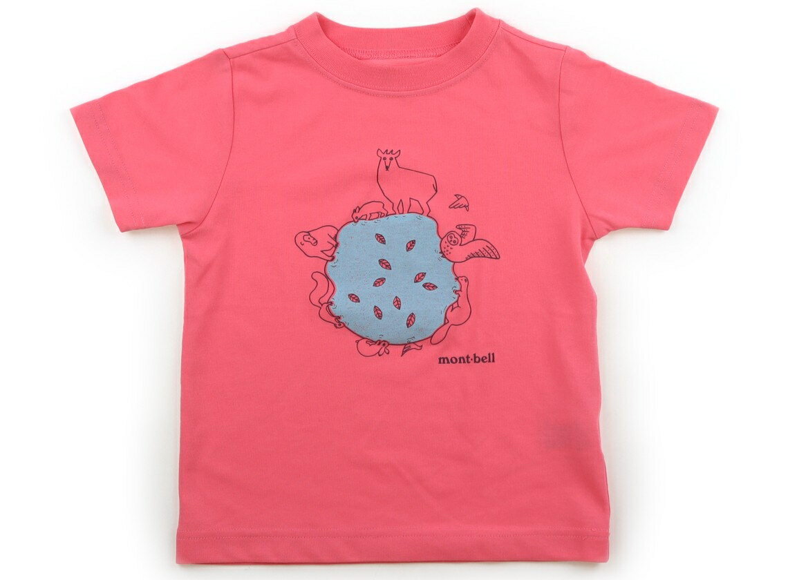 モンベル mont-bell Tシャツ カットソー 100 女の子 ピンク 水色 子供服 ベビー服 キッズ アウトレット ユーズド 【中古】キッズ ベビー マタニティ