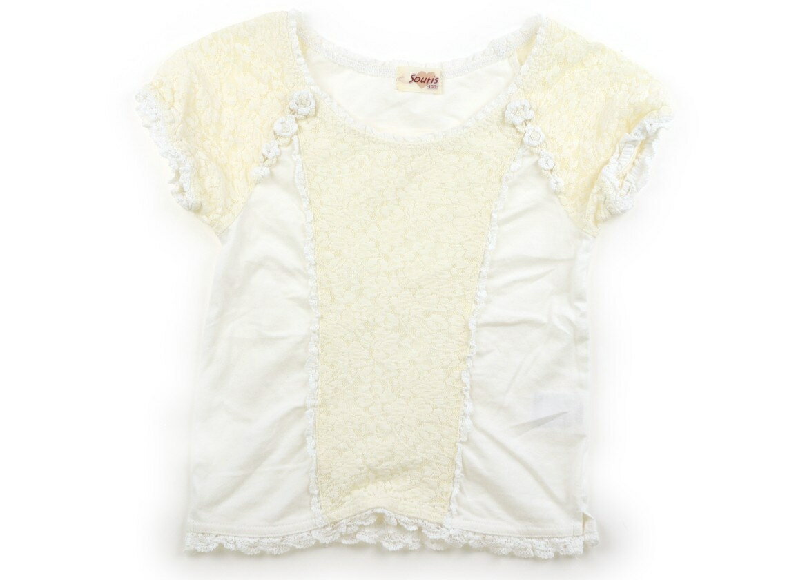 Rakuten - スーリー Souris Tシャツ・カットソー 100 女の子 オフ白、レース 子供服 ベビー服 キッズ アウトレット ユーズド 【中古】キッズ・ベビー・マタニティ