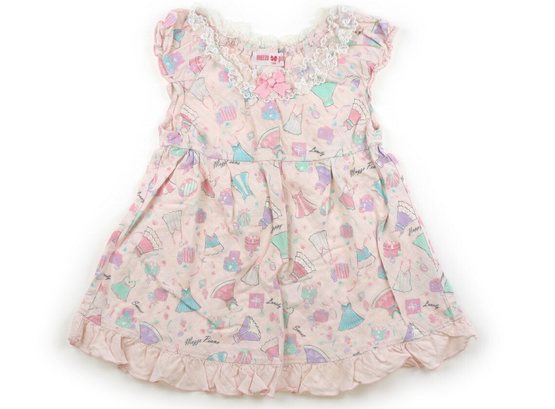 メゾピアノ mezzo piano チュニック 120 女の子 ピンク系、ラベンダー、エメラルドグリーン 子供服 ベビー服 キッズ アウトレット ユーズド 【中古】キッズ・ベビー・マタニティ
