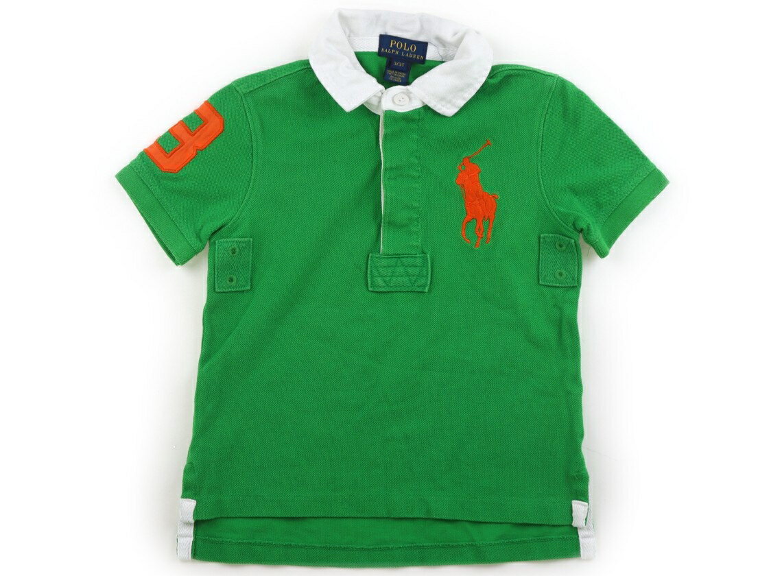 ポロラルフローレン POLO RALPH LAUREN ポロシャツ 100 男の子 グリーン、白、オレンジ 子供服 ベビー服 キッズ アウトレット ユーズド 【中古】キッズ・ベビー・マタニティ