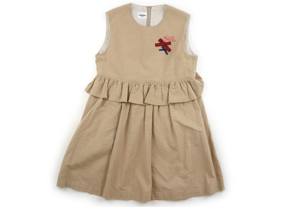 ファミリア familiar ジャンパースカート 110 女の子 ベージュ 子供服 ベビー服 キッズ アウトレット ユーズド 【中古】キッズ・ベビー・マタニティ