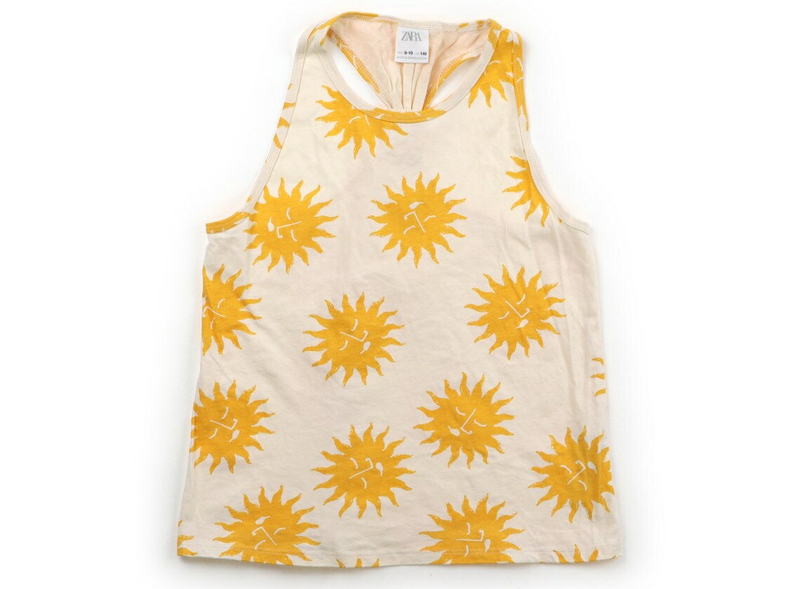 ZARA Tank Top/Camisole, Size 140, Girls, Beige, All-over Print, Children's Clothing, Baby Clothes, Kids, Outlet, Used [Pre-owned] Kids, Baby, Maternity