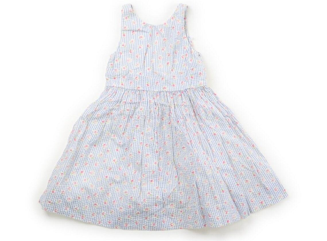 ポロラルフローレン POLO RALPH LAUREN ジャンパースカート 110 女の子 オフ・サックスストライプ・ピンク 子供服 ベビー服 キッズ アウトレット ユーズド 【中古】キッズ・ベビー・マタニティ