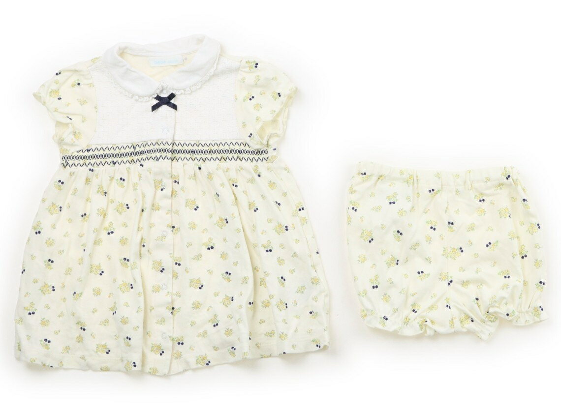 べべ BeBe ワンピース 80 女の子 クリーム花柄 子供服 ベビー服 キッズ アウトレット ユーズド 【中古】キッズ・ベビー・マタニティ