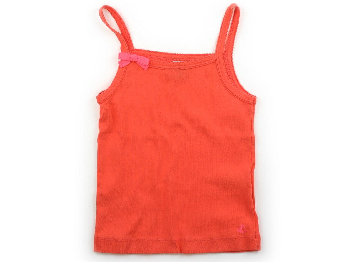 Petit Bateau Tank Top/Camisole, Size 110, Girls, Salmon Pink, Ribbon, Children's Clothing, Baby Clothes, Kids, Outlet, Used [Pre-owned] Kids, Baby, Maternity