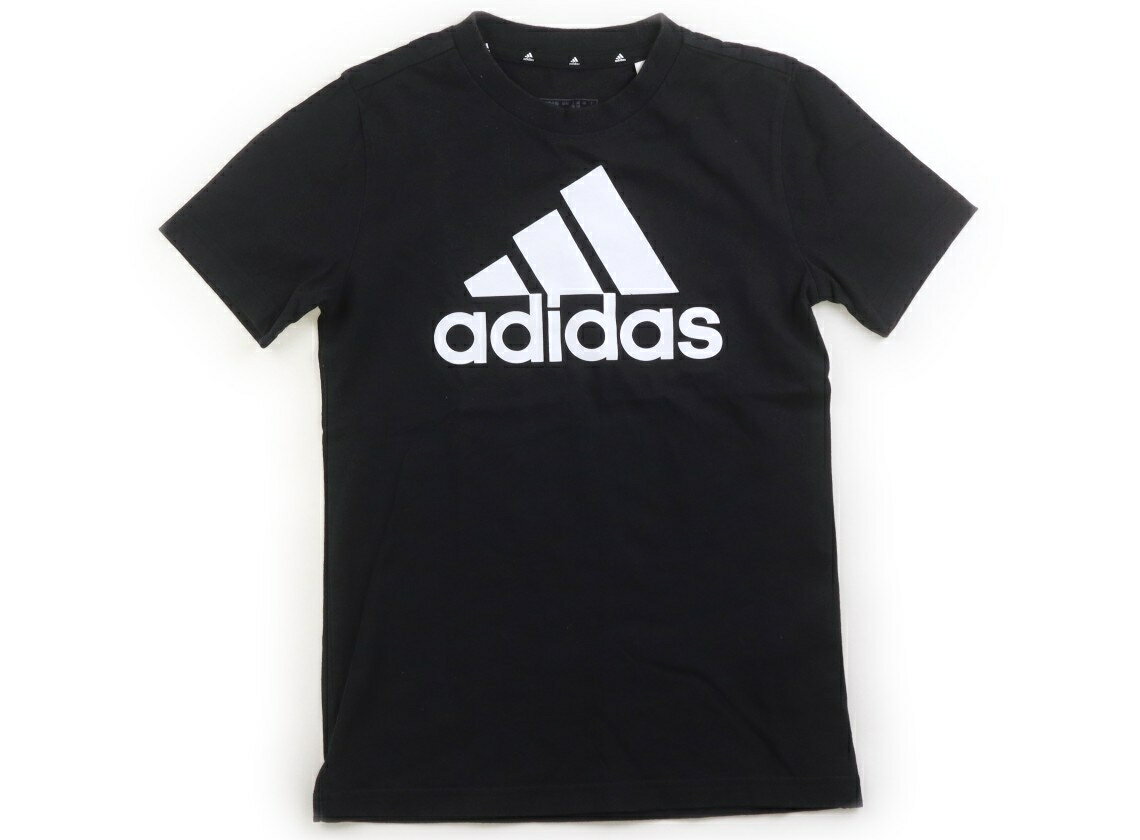 アディダス Adidas Tシャツ・カットソー 140 男の子 黒白 子供服 ベビー服 キッズ アウトレット ユーズド 【中古】キッズ・ベビー・マタニティ