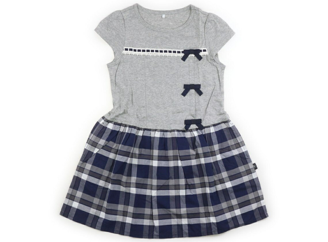 組曲 Kumikyoku ワンピース 130 女の子 グレー、ネイビー 子供服 ベビー服 キッズ アウトレット ユーズド 【中古】キッズ・ベビー・マタニティ