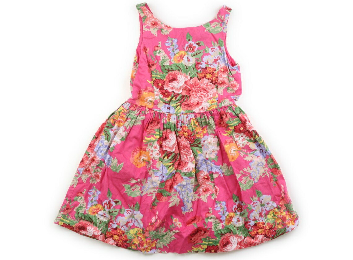 ポロラルフローレン POLO RALPH LAUREN ワンピース 130 女の子 ショッキングピンク、花柄 子供服 ベビー服 キッズ アウトレット ユーズド 【中古】キッズ・ベビー・マタニティ