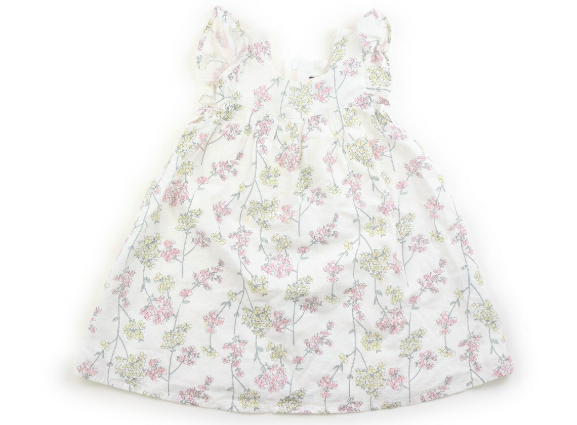 べべ BeBe ワンピース 100 女の子 ホワイト・花柄 子供服 ベビー服 キッズ アウトレット ユーズド 【中古】キッズ・ベビー・マタニティ
