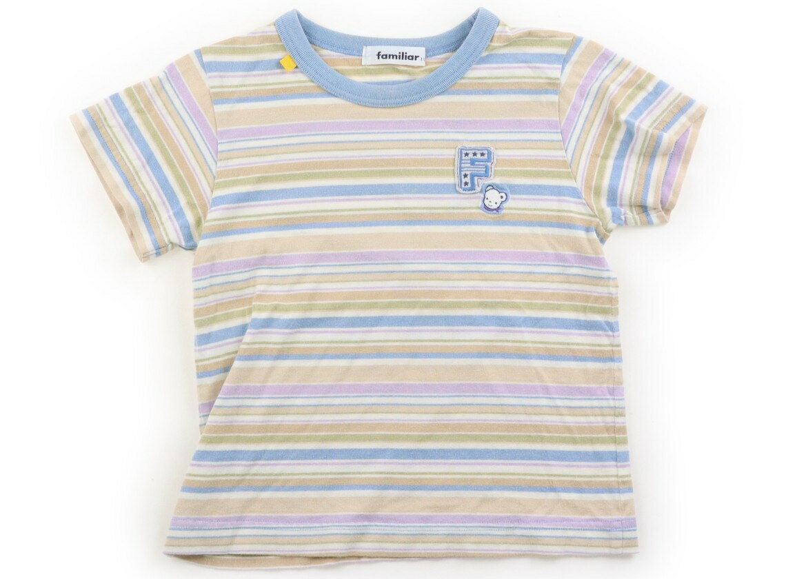 ファミリア familiar Tシャツ・カットソー 110 男の子 水色、ベージュ 子供服 ベビー服 キッズ アウトレット ユーズド 【中古】キッズ・ベビー・マタニティ