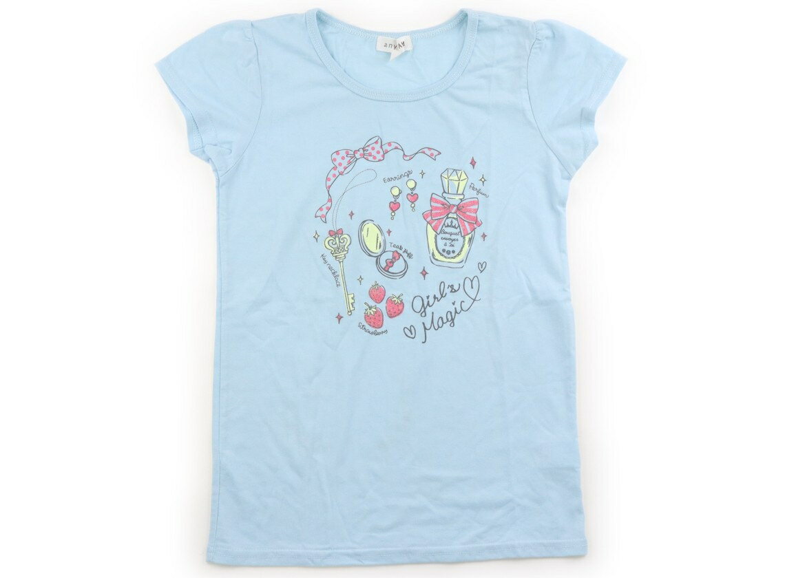 Rakuten - エニィファム anyFAM Tシャツ・カットソー 150 女の子 水色、ラメ 子供服 ベビー服 キッズ アウトレット ユーズド 【中古】キッズ・ベビー・マタニティ