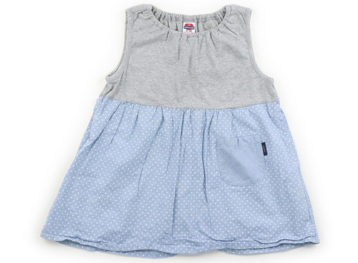 Rakuten - シップス SHIPS チュニック 100 女の子 グレー、ライトブルー、水玉 子供服 ベビー服 キッズ アウトレット ユーズド 【中古】キッズ・ベビー・マタニティ