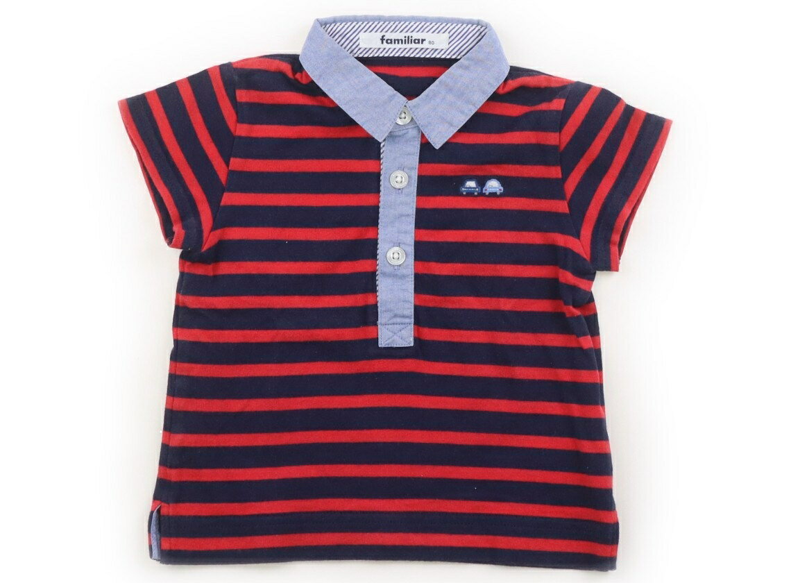 ファミリア familiar Tシャツ・カットソー 80 男の子 紺、赤 子供服 ベビー服 キッズ アウトレット ユーズド 【中古】キッズ・ベビー・マタニティ