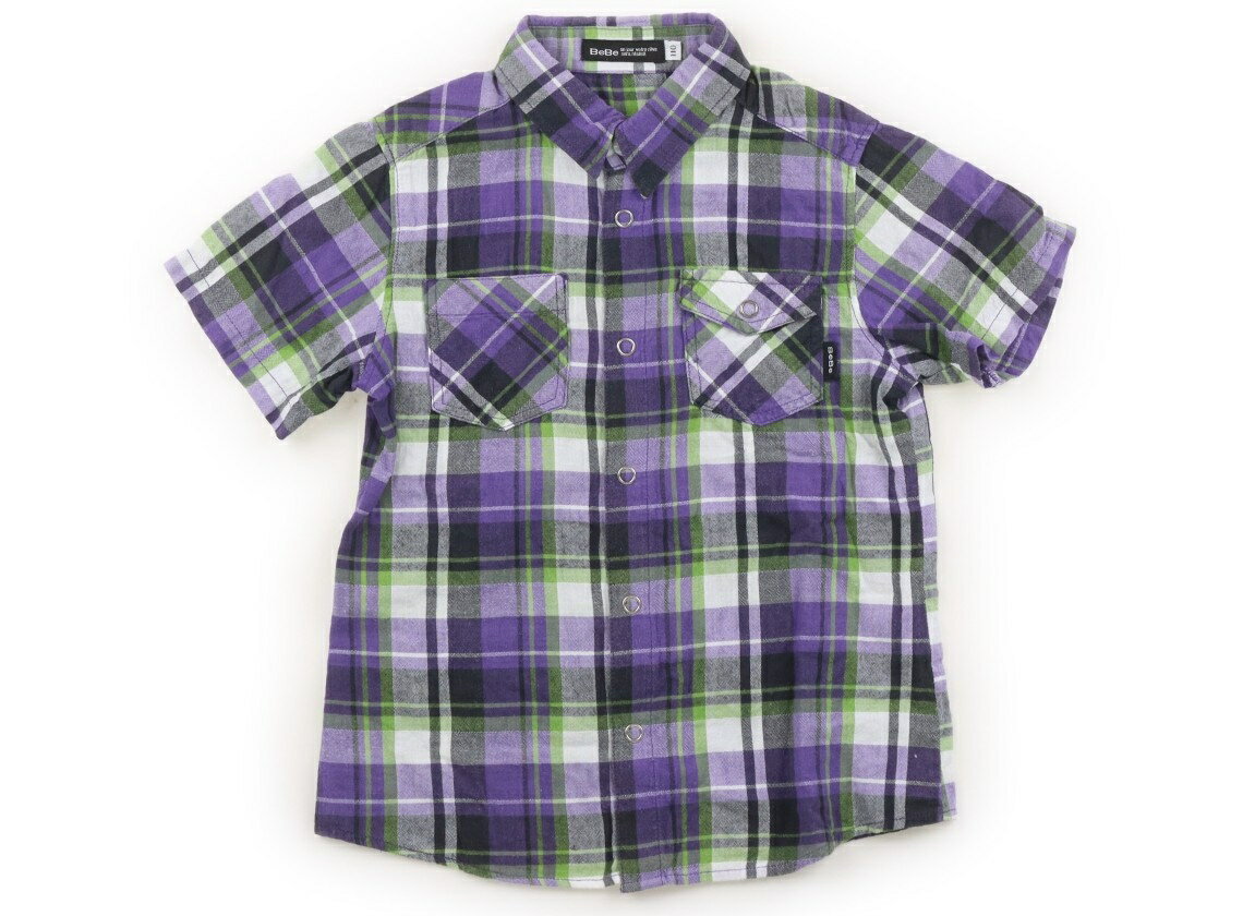べべ BeBe シャツ・ブラウス 110 男の子 白、紫、黄緑 子供服 ベビー服 キッズ アウトレット ユーズド 【中古】キッズ・ベビー・マタニティ