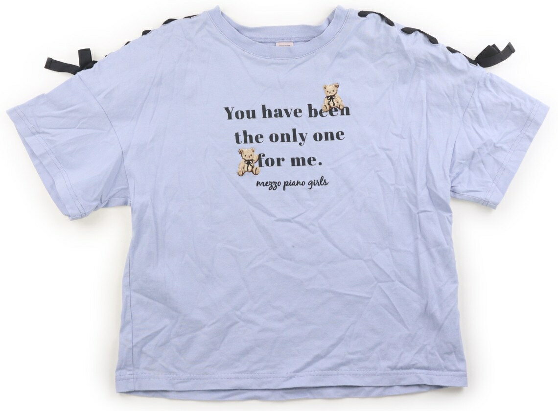 メゾピアノ mezzo piano Tシャツ・カットソー 160 女の子 くすみブルー 子供服 ベビー服 キッズ アウトレット ユーズド 【中古】キッズ・ベビー・マタニティ